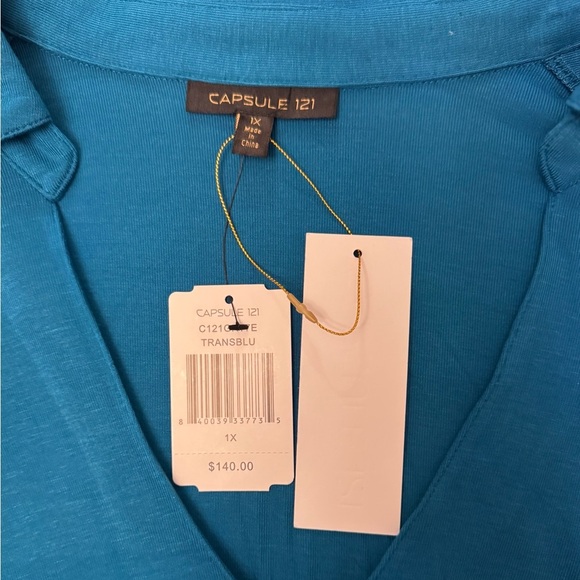 Capsule 121 Women Collar Knit Tee‎ The Virgo Top Size  1X - Picture 6 of 8